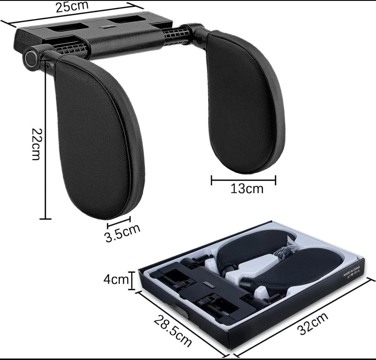مسند رأس جلد وحامل اغراض خلفي